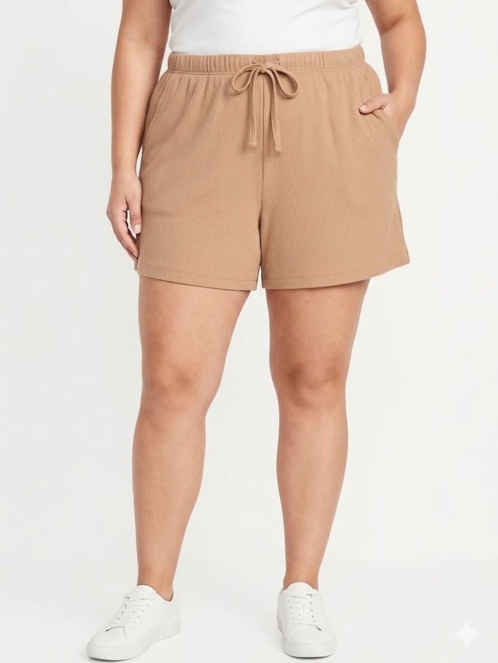 Sexy Basics Shorts 24/7 Anywhere Casual Tan Drawstring Size Medium